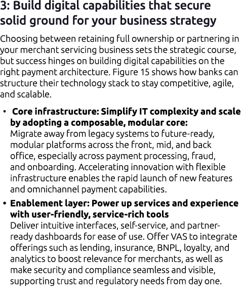 3: Build digital capabilities that secure solid ground for your business strategy Choosing between retaining full own...
