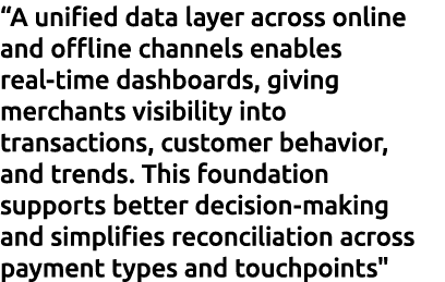 “A unified data layer across online and offline channels enables real time dashboards, giving merchants visibility in...