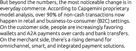 But beyond the numbers, the most noticeable change is in everyday commerce. According to Capgemini proprietary model ...